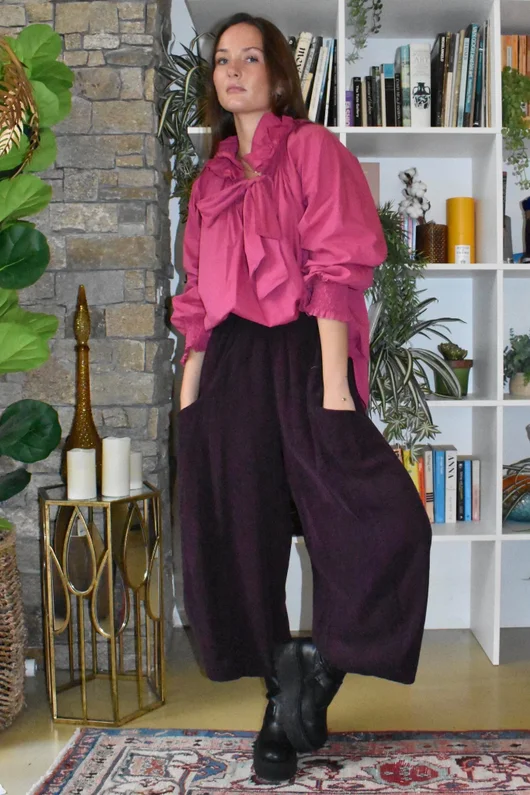 Paloma Tela Poet Blouse Deep Raspberry